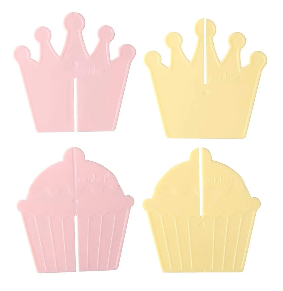 zenker-43065-0-set-12-divisori-per-cupcake-in-plastica-rosa-giallo image 1