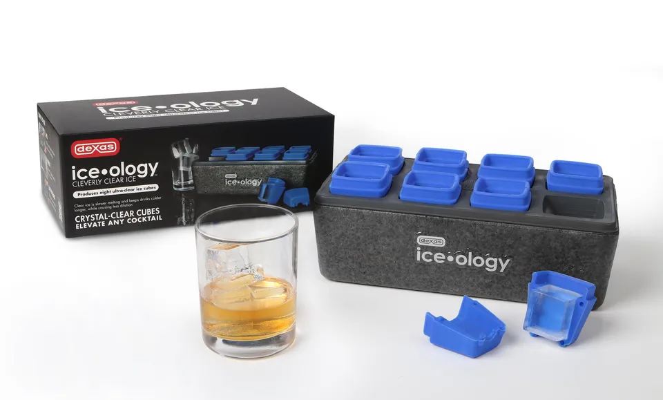dexas-ice-ology-8-small-cube-stampo-per-cubetti-di-ghiaccio-trasparente-8-cubi-d image 1