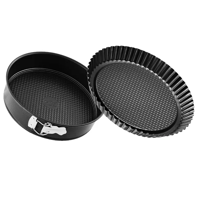zenker-set-tortiera-a-cerniera-e-stampo-per-crostate-con-base-a-nido-d-ape-26-cm image 1