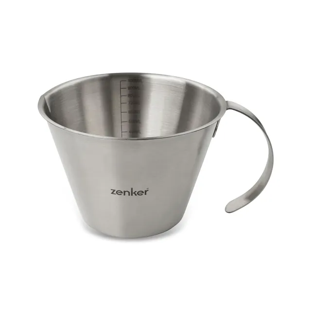 zenker-misurino-graduato-1000-ml-in-acciaio-inossidabile-con-maniglia-e-beccucci image 1