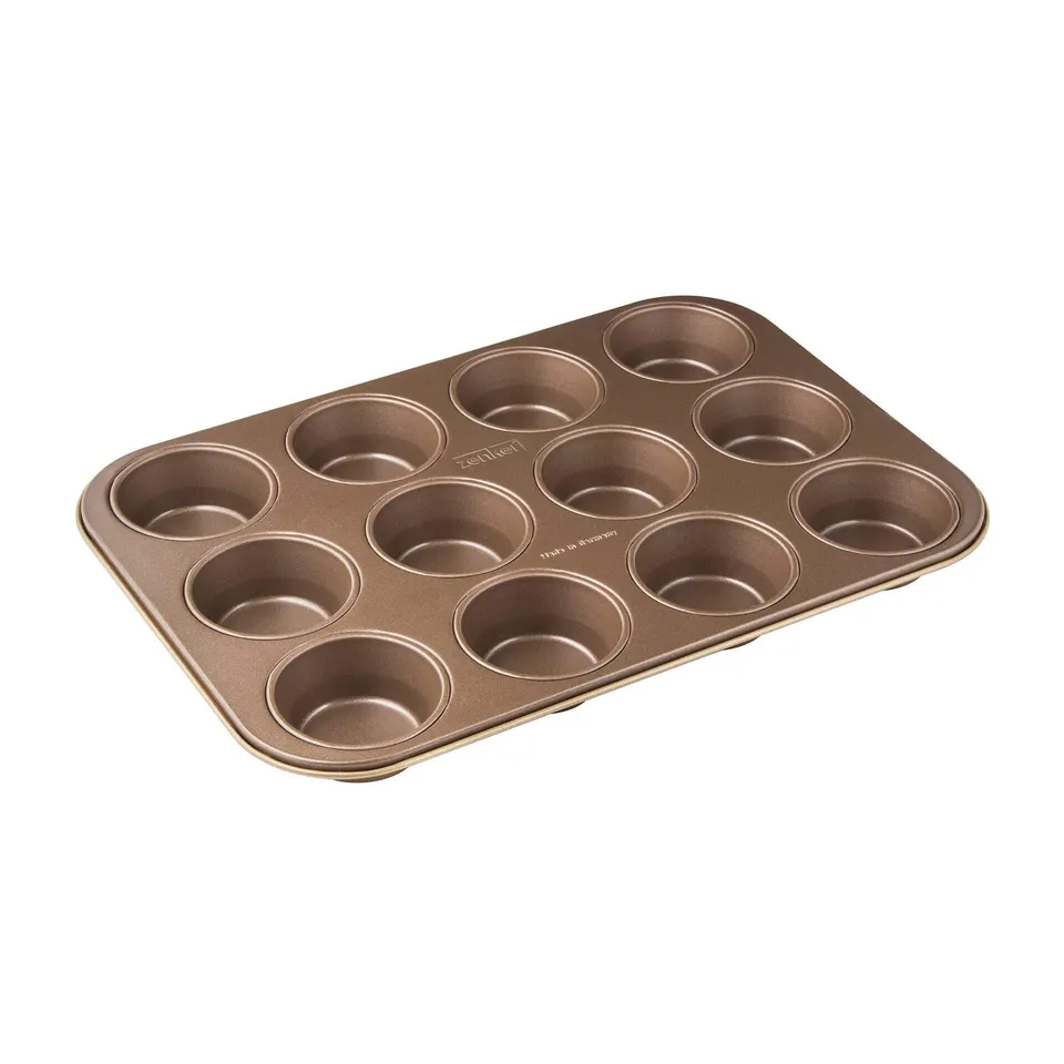 zenker-linea-mojave-gold-teglia-muffin-e-cupcake-12-impronte-7-cm-antiaderente-c image 1