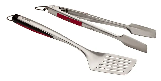 char-broil-140-543-set-utensili-barbecue-2-pezzi-spatola-e-pinze-in-acciaio-inox image 1
