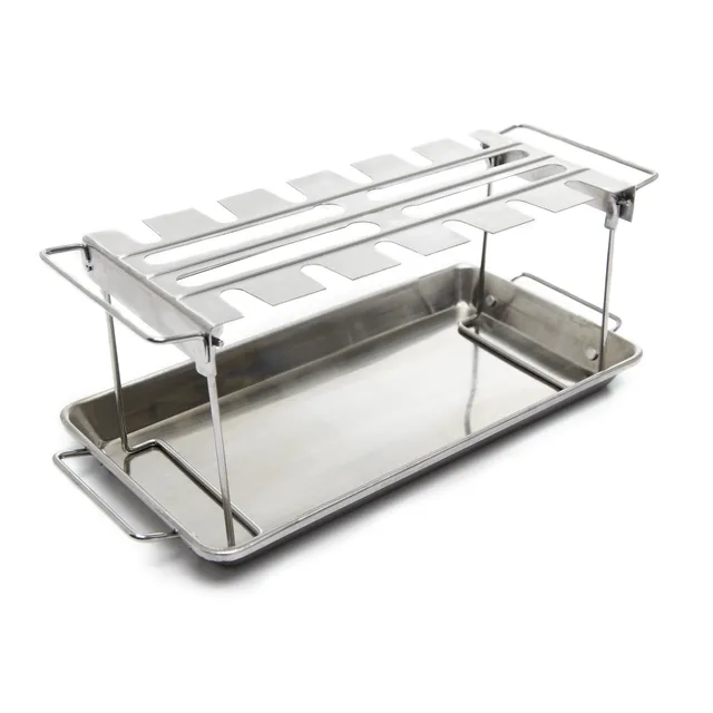broil-king-wing-rack-pan-sottopancia-in-acciaio-inossidabile-ripiegabile-con-vas image 1