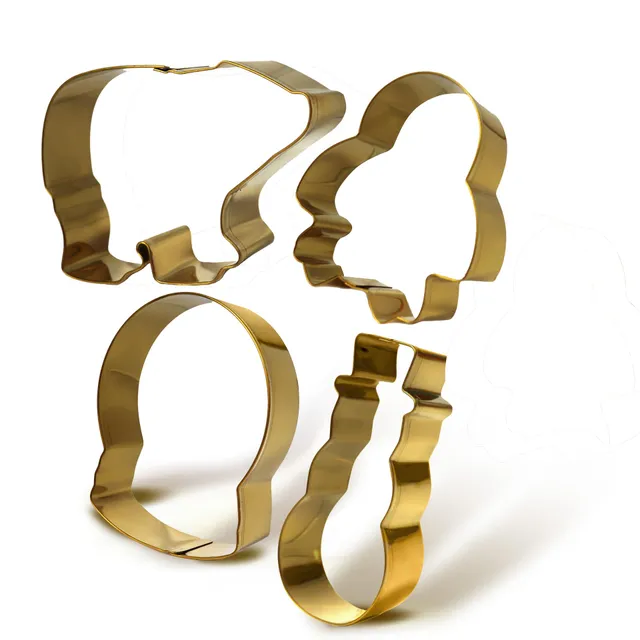 zenker-set-4-tagliabiscotti-invernali-in-acciaio-inossidabile-colore-oro-palla-d image 1