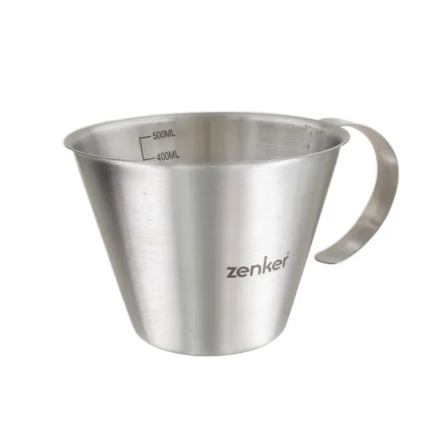 zenker-misurino-graduato-500-ml-in-acciaio-inox-con-maniglia-e-beccuccio-12-x-6- image 1