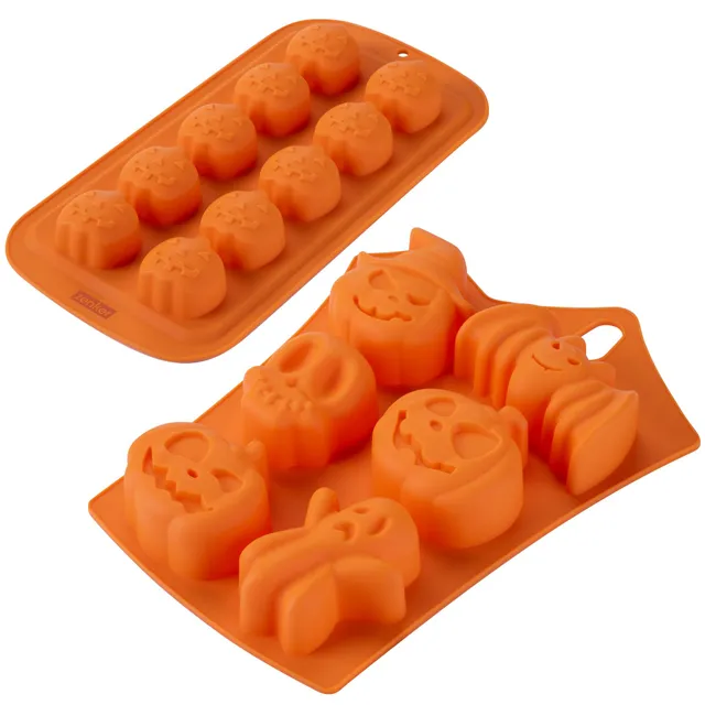 zenker-set-2-stampi-in-silicone-halloween-6-impronte-mini-torte-e-10-impronte-mi image 1