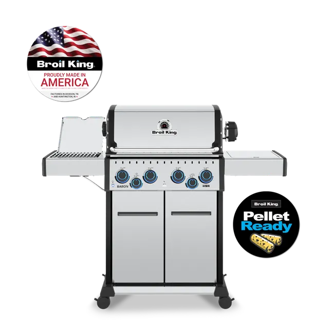 broil-king-baron-s-490-pro-infrared-barbecue-a-gas-4-fuochi-con-fornello-lateral image 1