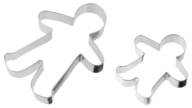 zenker-44869-set-2-formine-per-biscotti-pupazzo-di-zenzero-in-acciaio-inox-16-cm image 1