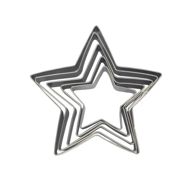 zenker-44813-set-di-5-tagliapasta-a-forma-di-stella-in-acciaio-inox-6-12-x-2-5-c image 1