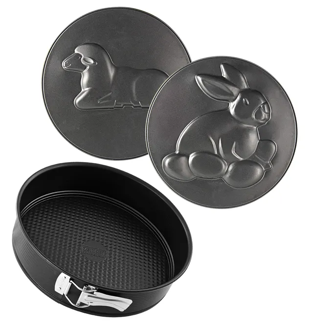 zenker-tortiera-con-fondo-3d-3-in-1-creative-26cm-nero-metallizzato-rivestimento image 1