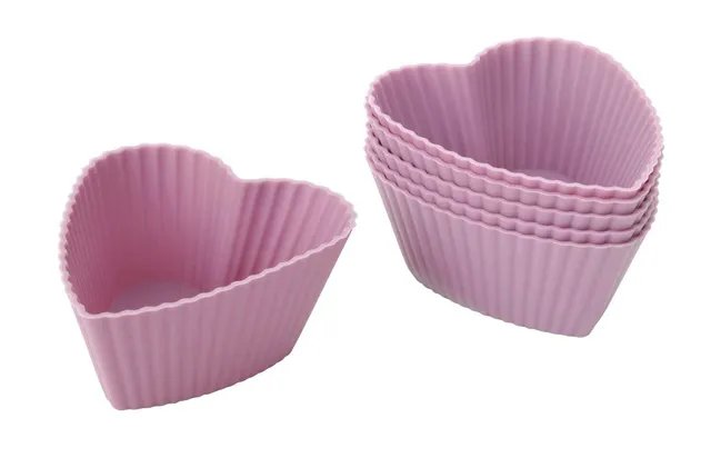 fackelmann-zenker-linea-love-set-6-pirottini-per-cupcake-e-muffin-in-silicone-ro image 1