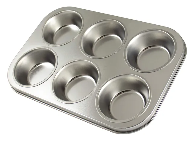 zenker-stampo-cupcake-muffin-6-impronte-29x19-5x3-cm-in-acciaio-stagnato-argento image 1