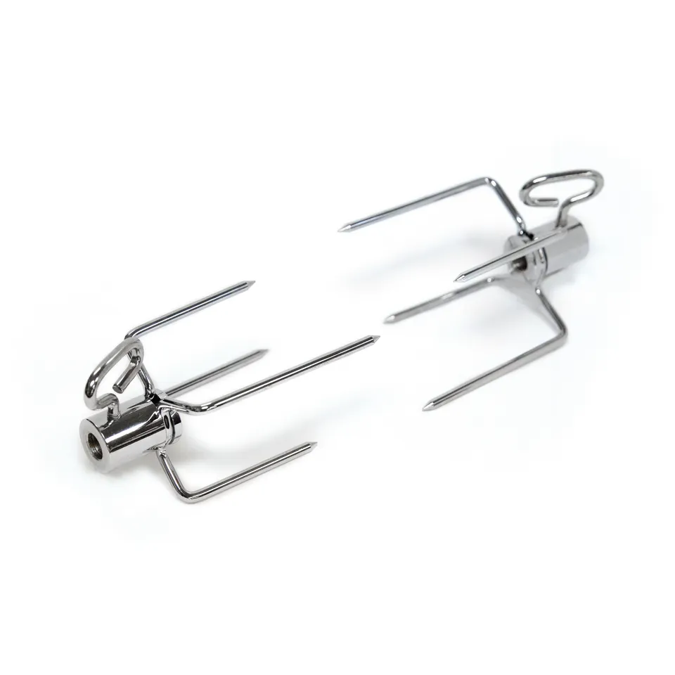 broil-king-rotisserie-forks-forchette-per-girarosto-placcate-nichel-cromo-attacc image 1