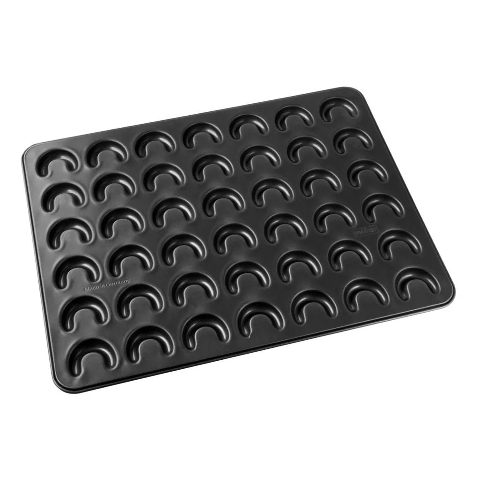 zenker-teglia-per-biscotti-a-mezzaluna-42x32-cm-antiaderente-42-impronte-cornett image 1