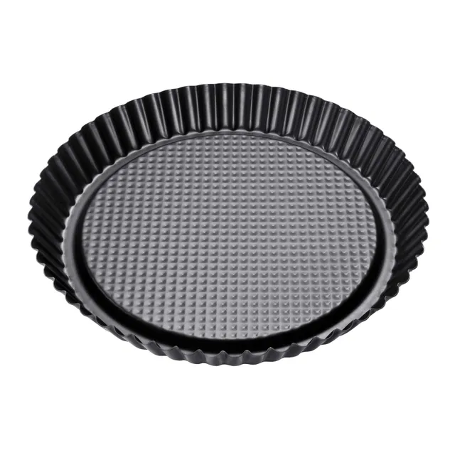 zenker-stampo-crostata-fondo-a-nido-d-ape-28-cm-linea-black-metallic-acciaio-con image 1