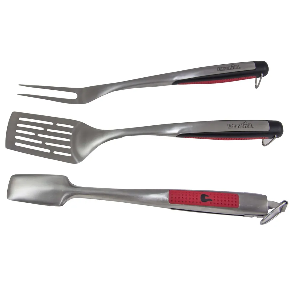 char-broil-140-767-set-utensili-barbecue-3-pezzi-comfort-grip-spatola-pinze-e-fo image 1