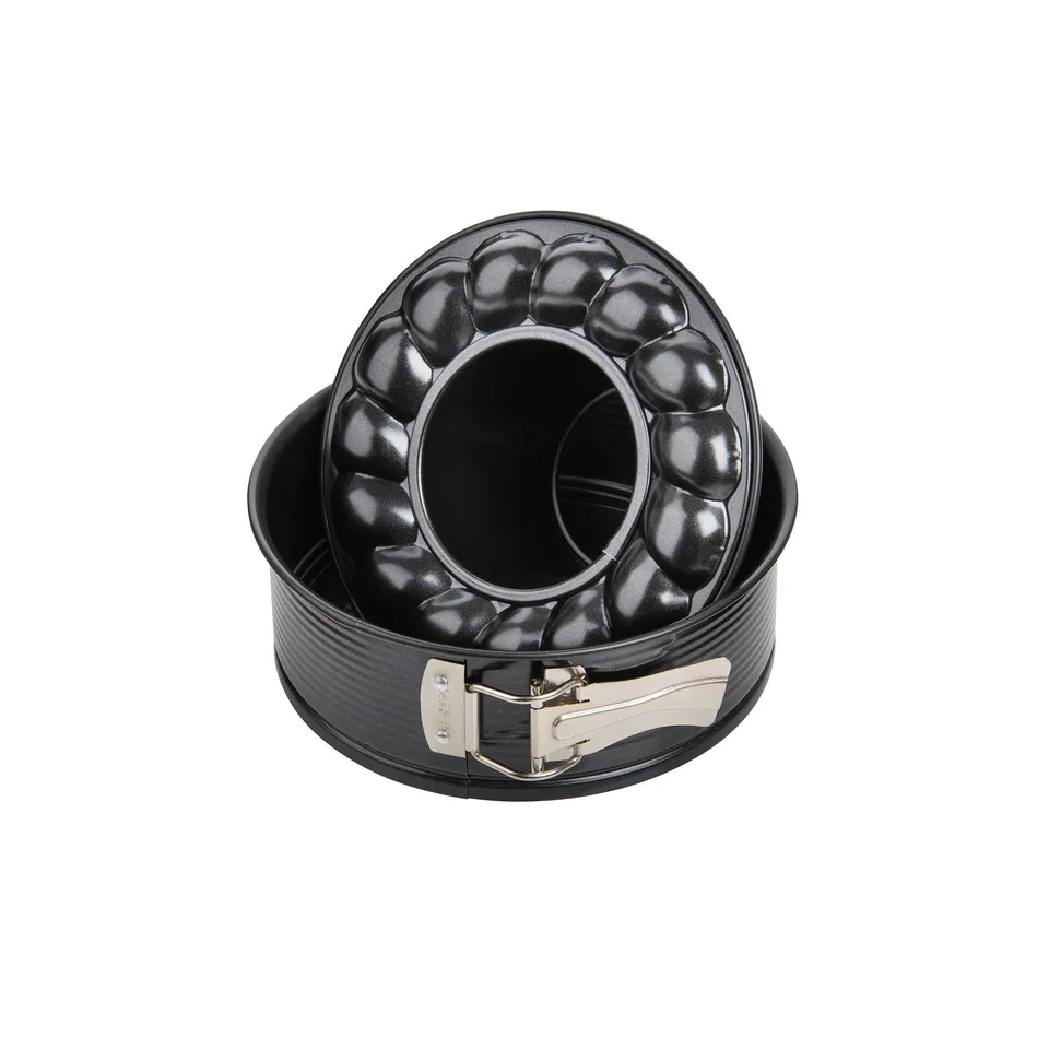 zenker-tortiera-apribile-a-cerniera-18x6-5-cm-con-2-fondi-acciaio-al-carbonio-an image 1
