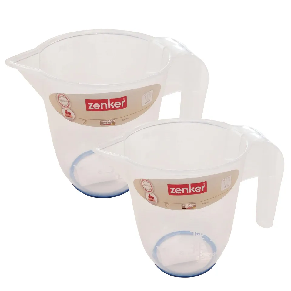 zenker-set-2-caraffe-graduate-da-cucina-0-5-l-e-1-l-in-plastica-pp-ideali-per-fr image 1