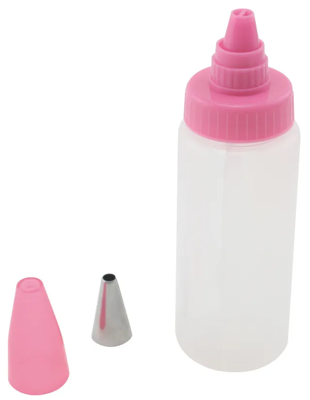 zenker-dispenser-per-condire-doppio-con-divisorio-in-plastica-trasparente-rosa-p image 1