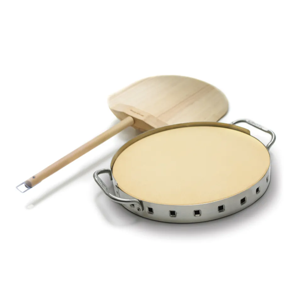 broil-king-imperial-pizza-stone-grill-set-pietra-refrattaria-33-cm-con-supporto- image 1
