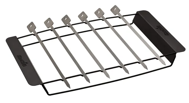 char-broil-140-587-set-spiedini-premium-con-supporto-6-pezzi-acciaio-inox-con-de image 1