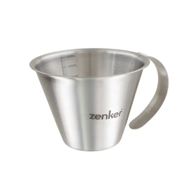 zenker-misurino-graduato-250-ml-in-acciaio-inossidabile-con-maniglia-e-beccuccio image 1