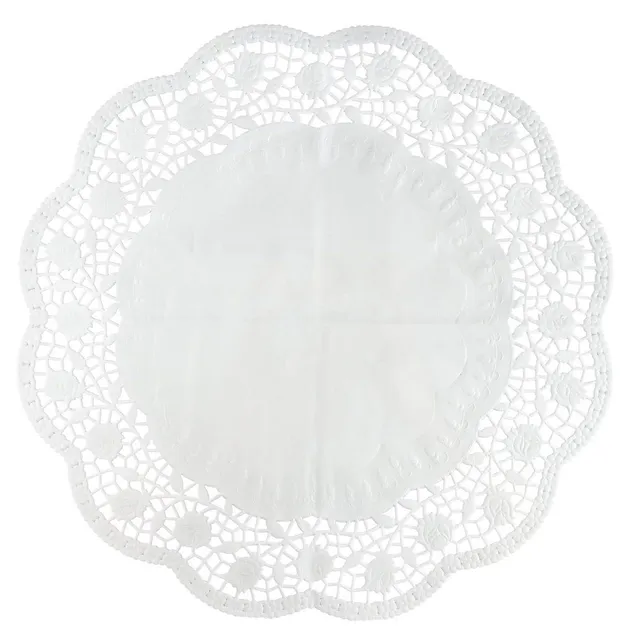 zenker-44766-0-set-da-15-tovagliette-sottotorta-in-carta-bianca-antigrasso-tonda image 1