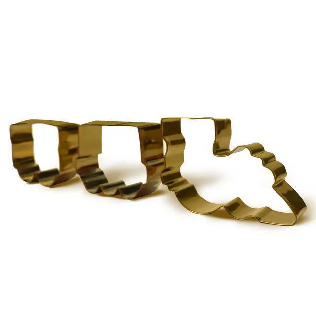 zenker-set-3-pezzi-tagliabiscotti-trenino-in-acciaio-inossidabile-oro-locomotiva image 1