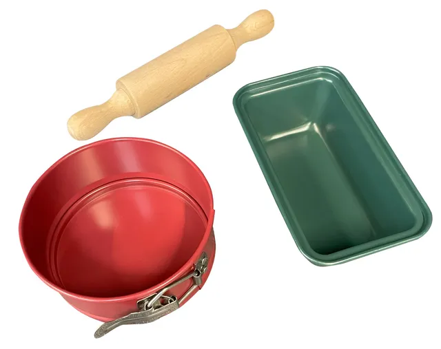 zenker-set-pasticceria-3-pezzi-natalizio-tortiera-antiaderente-12x5-cm-mini-plum image 1