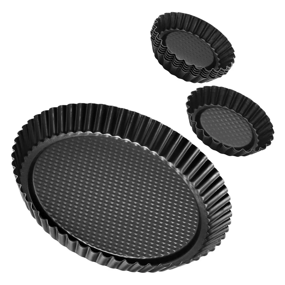 zenker-set-7-stampi-antiaderenti-tortiera-per-crostata-28-cm-6-mini-stampi-10-cm image 1
