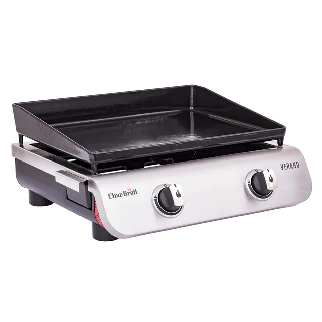 char-broil-verano-200-plancha-a-gas-2-fuochi-in-acciaio-inossidabile-piastra-da- image 1