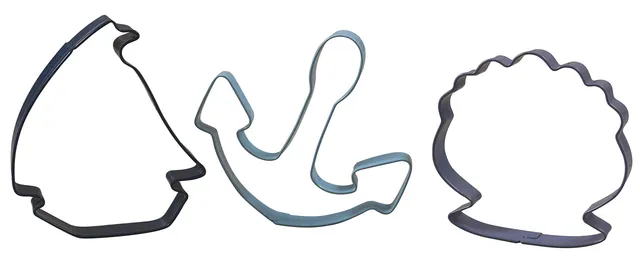 zenker-set-3-formine-tagliabiscotti-ancora-barca-e-conchiglia-in-acciaio-inossid image 1