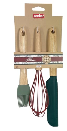 zenker-set-pasticceria-3-pezzi-frusta-rossa-29-cm-pennello-verde-23-cm-e-spatola image 4