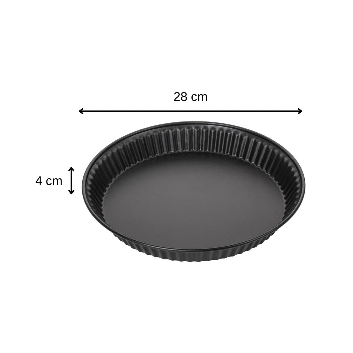 zenker-stampo-crostata-a-fondo-liscio-28-cm-black-metallic-rivestimento-antiader image 3