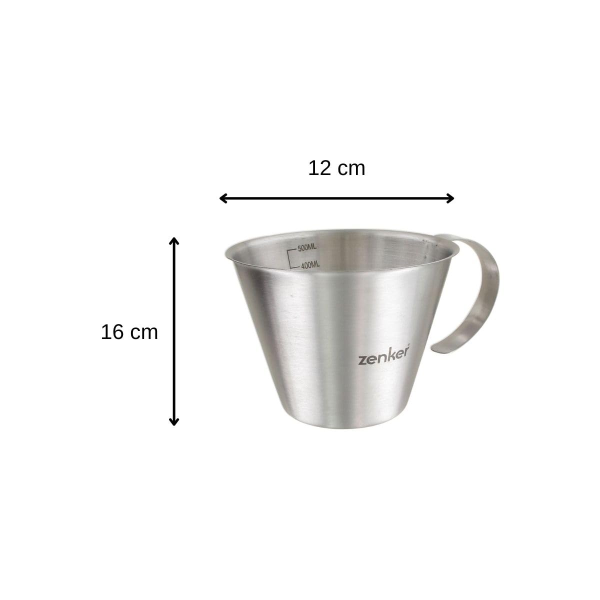 zenker-misurino-graduato-500-ml-in-acciaio-inox-con-maniglia-e-beccuccio-12-x-6- image 3