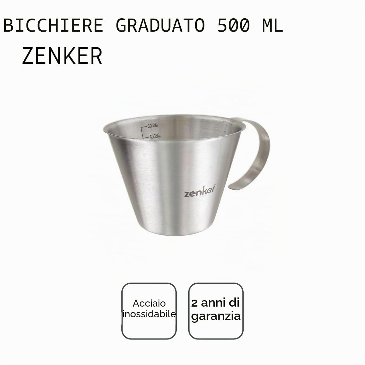 zenker-misurino-graduato-500-ml-in-acciaio-inox-con-maniglia-e-beccuccio-12-x-6- image 5