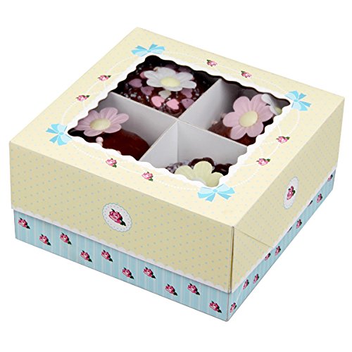 zenker-set-2-scatole-regalo-per-cupcake-e-minitorta-in-carta-multicolore-34-x-16 image 4