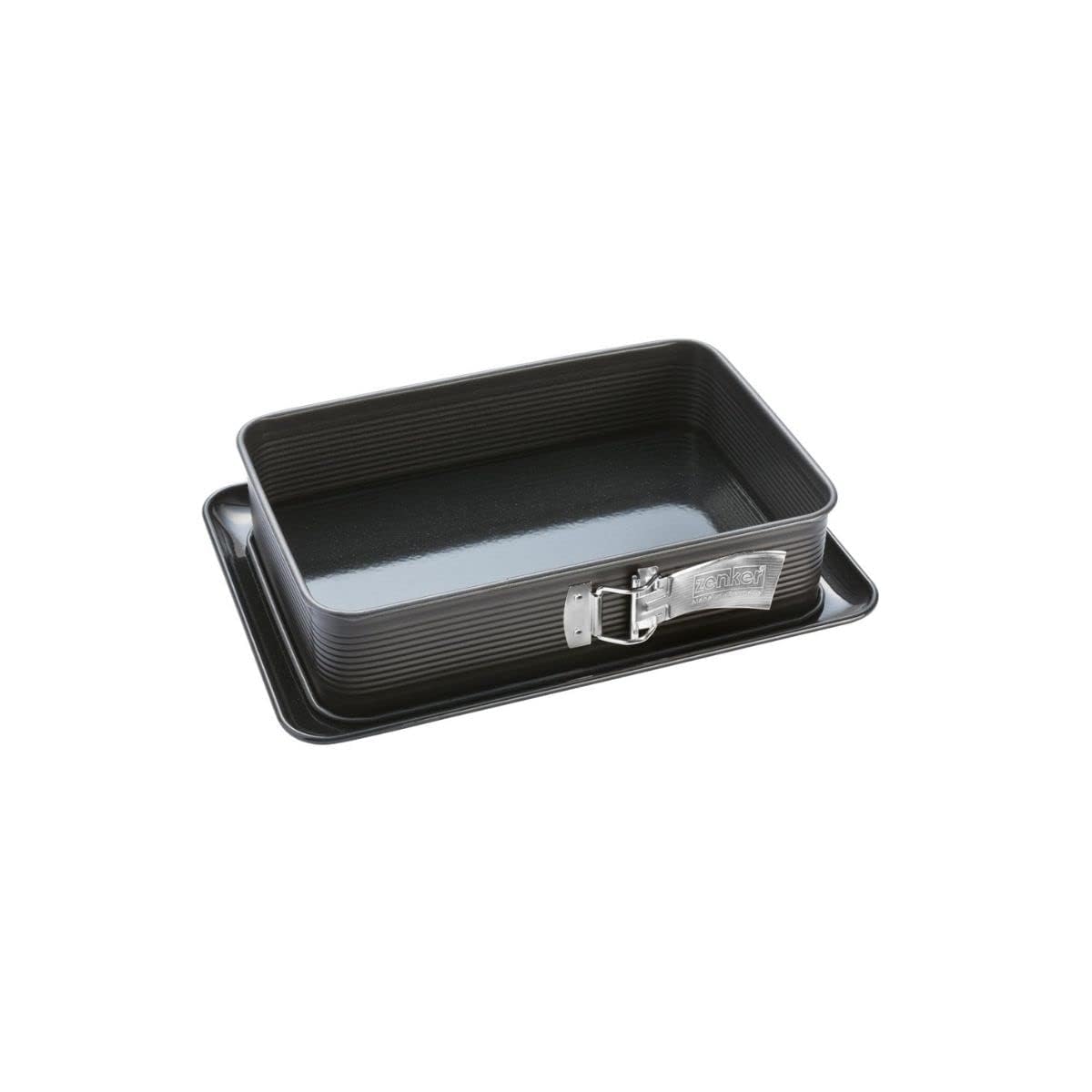 zenker-7021-teglia-apribile-per-lasagne-deluxe-base-smaltata-anti-perdita-nero-m image 1