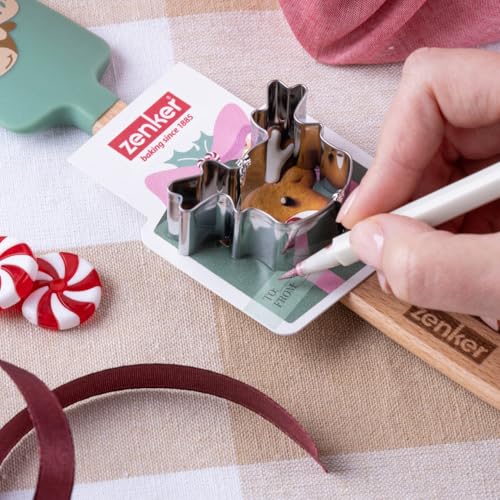 zenker-set-2-pezzi-spatola-renna-e-pennello-babbo-natale-con-tagliabiscotti-sili image 8