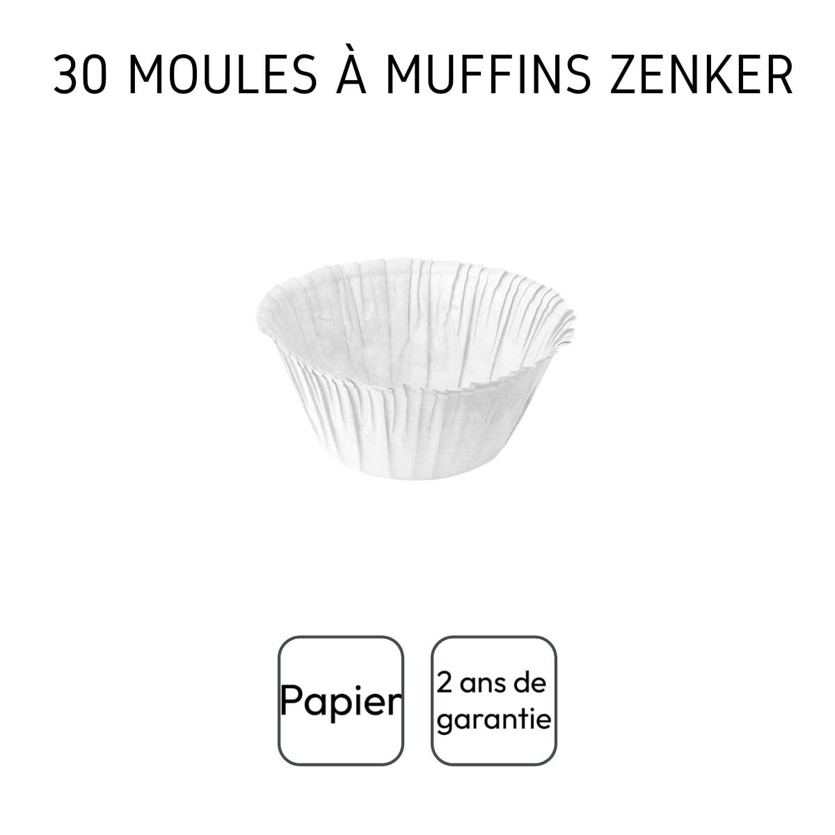 zenker-43954-0-set-30-pirottini-bianchi-in-carta-antiaderente-per-muffin-5-x-5-x image 4