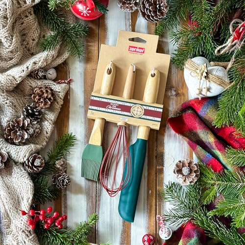 zenker-set-pasticceria-3-pezzi-frusta-rossa-29-cm-pennello-verde-23-cm-e-spatola image 5