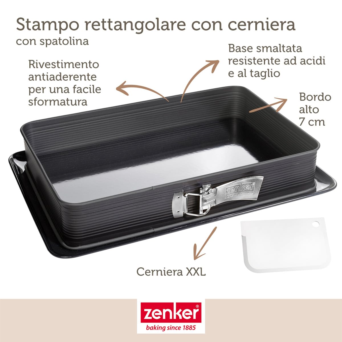 zenker-lasagnera-apribile-con-spatolina-25-x-38-x-7-cm-deluxe-rivestimento-antia image 4