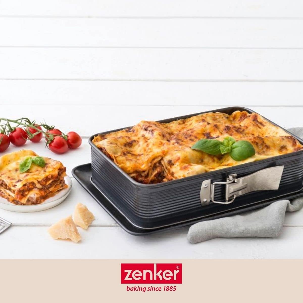 zenker-7021-teglia-apribile-per-lasagne-deluxe-base-smaltata-anti-perdita-nero-m image 5