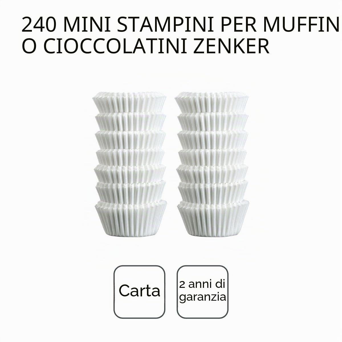 zenker-mini-pirottini-per-muffin-in-carta-bianca-confezione-da-240-unit image 3