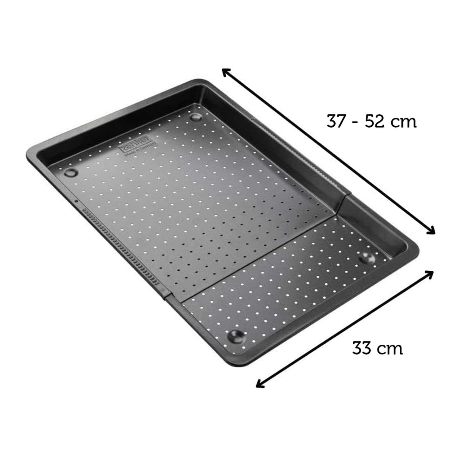 zenker-piastra-forata-estensibile-37-52-cm-teglia-xxl-in-carbon-steel-antiaderen image 3