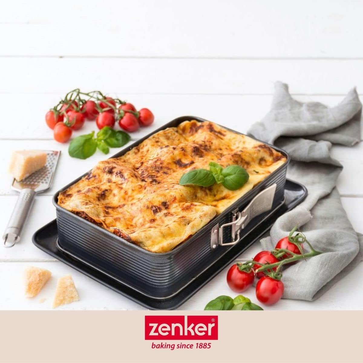 zenker-7021-teglia-apribile-per-lasagne-deluxe-base-smaltata-anti-perdita-nero-m image 6
