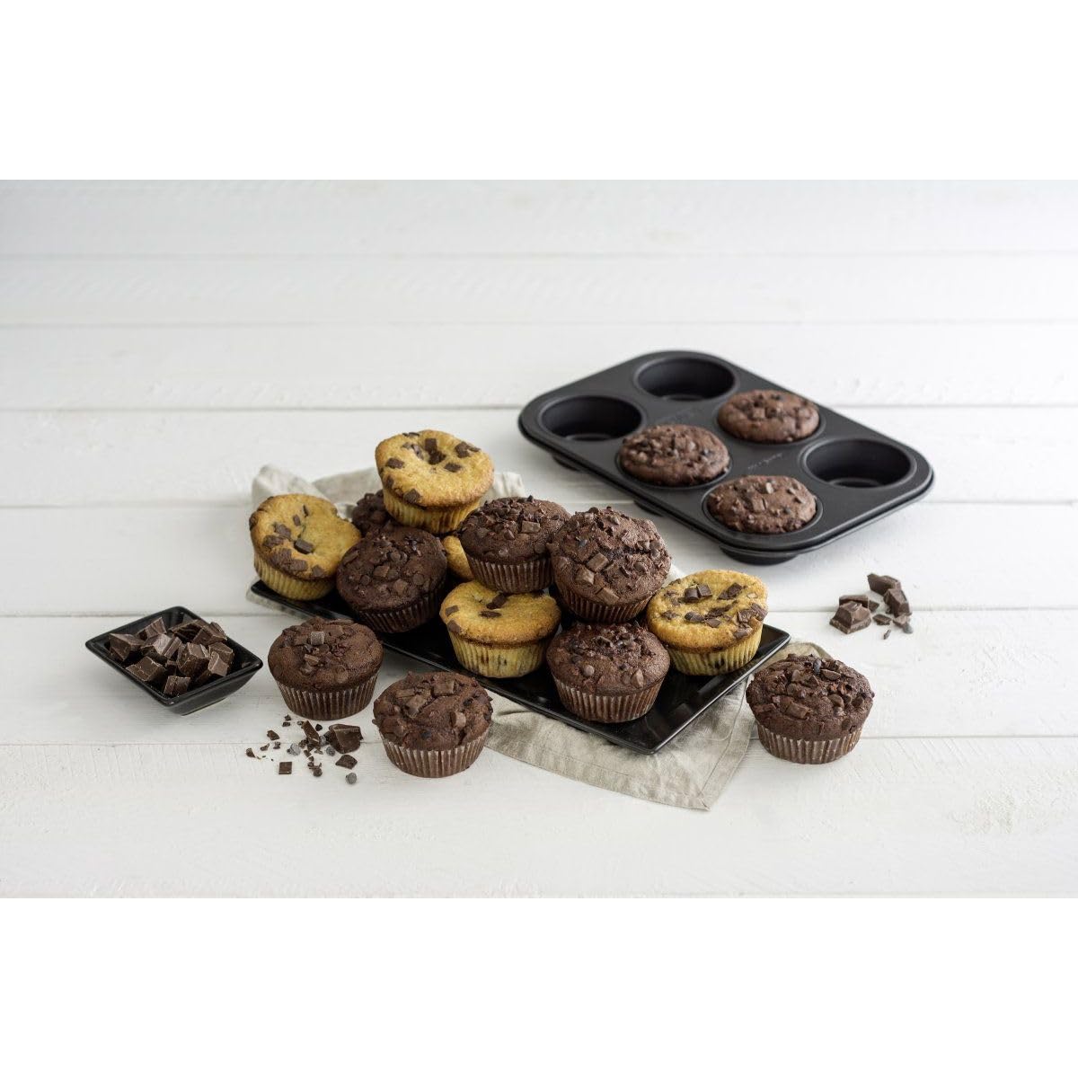 zenker-black-metallic-stampo-per-muffin-cupcake-a-6-impronte-7-cm-antiaderente-t image 2