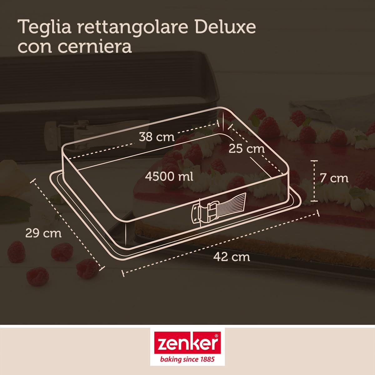zenker-lasagnera-apribile-con-spatolina-25-x-38-x-7-cm-deluxe-rivestimento-antia image 5