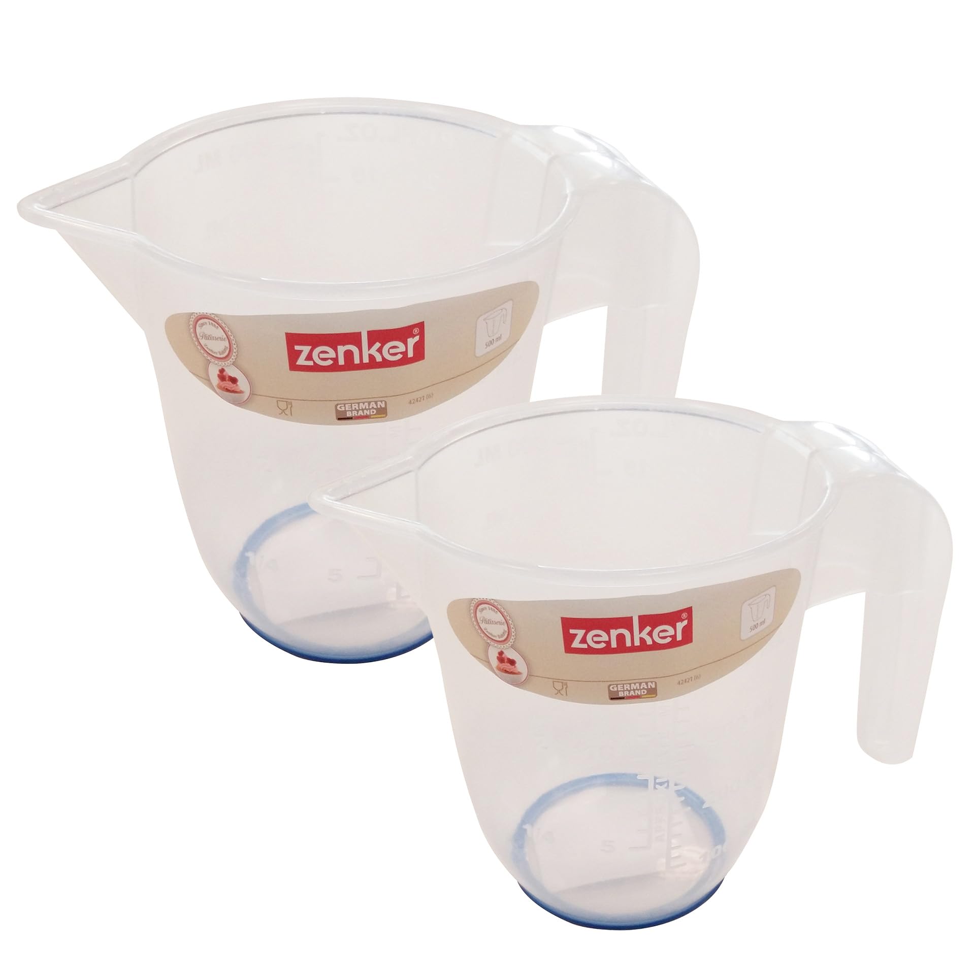 zenker-set-2-caraffe-graduate-da-cucina-0-5-l-e-1-l-in-plastica-pp-ideali-per-fr image 1