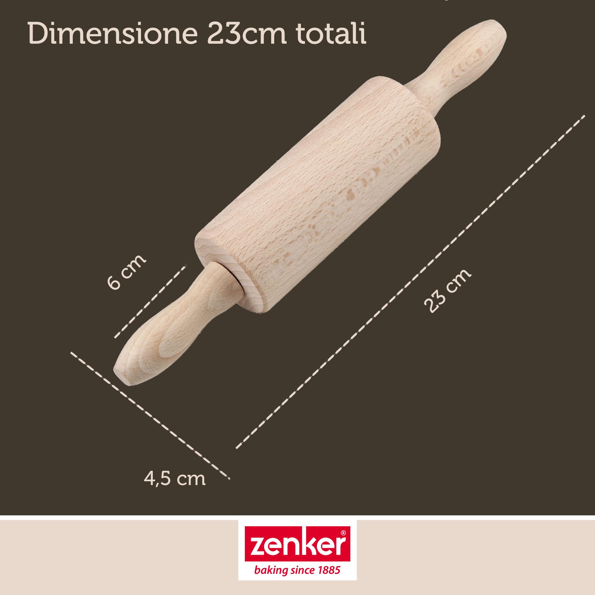 zenker-mini-mattarello-girevole-in-legno-di-faggio-24x4-5-cm-per-pasticceria-dol image 4